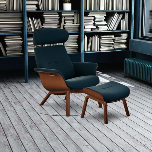 Timeout lænestol - 4 ben - Stof