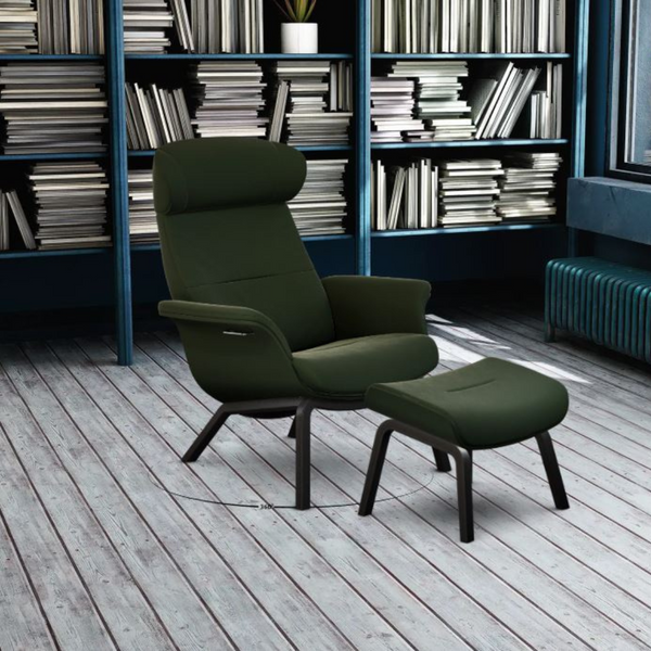 Timeout lænestol - 4 ben - Stof