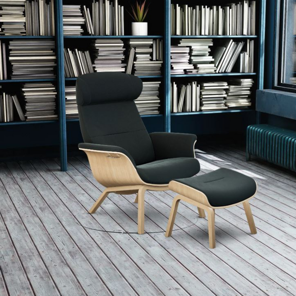 Timeout lænestol - 4 ben - Stof