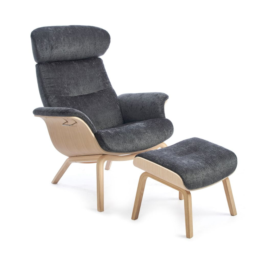 Timeout lænestol - 4 ben - Stof