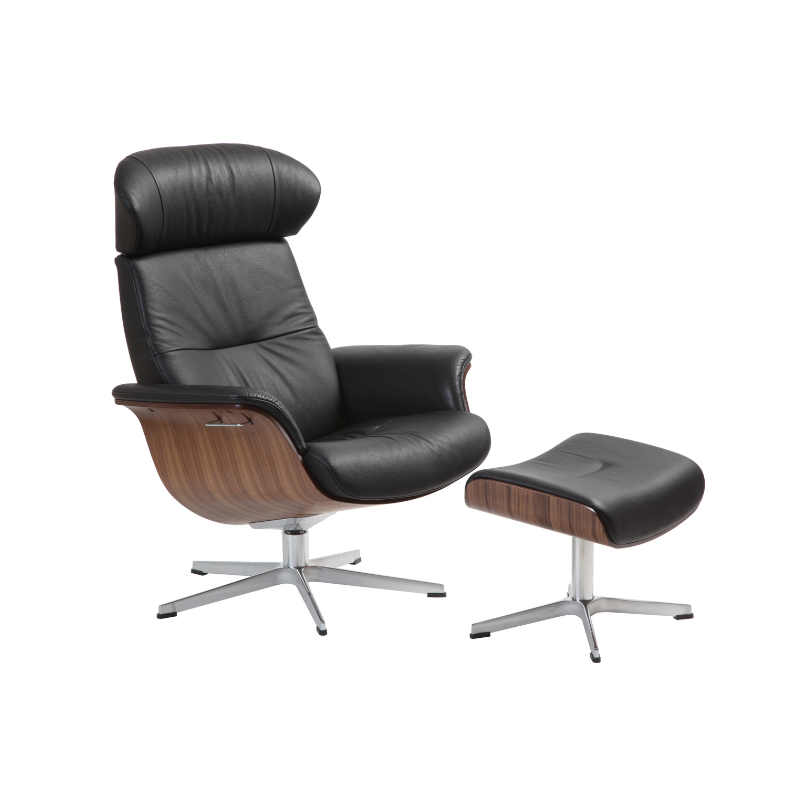 Timeout lænestol Large - Stjernefod - Læder