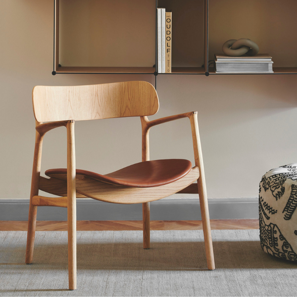 Bent Hansen Asger Lounge stol - Polstret sæde