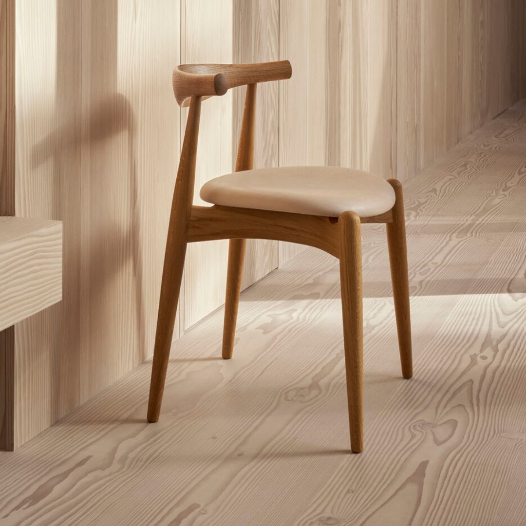 Hans J. Wegner CH20 Elbow spisestuestol - Polstret sæde