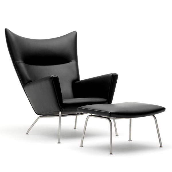 Hans J. Wegner CH445 Wing Chair lænestol - Læder