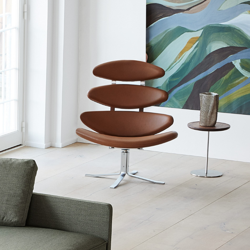 Corona stol i læder fra Fredericia Furniture