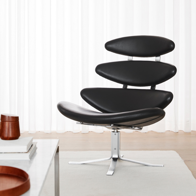 Corona stol i læder fra Fredericia Furniture