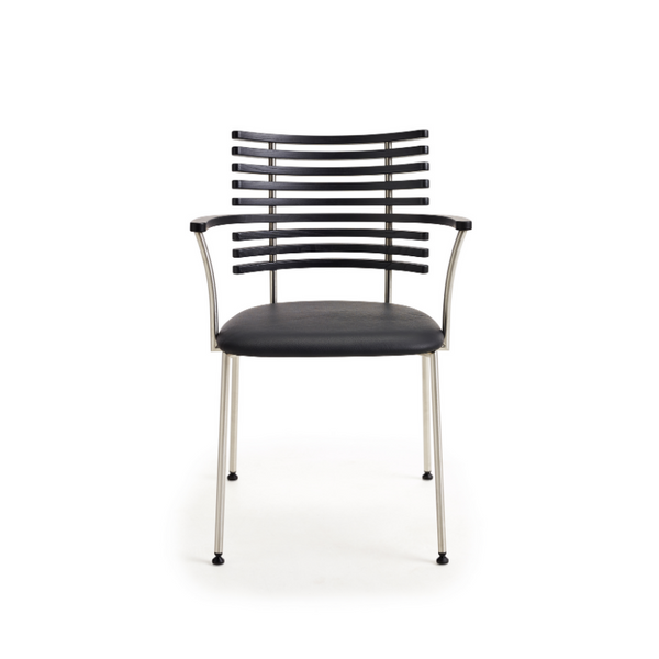 Naver Collection GM4106 Tiger spisestuestol med armlæn - Sort ask