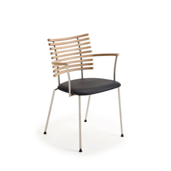 Naver Collection GM4106 Tiger spisestuestol med armlæn - Polstret sæde