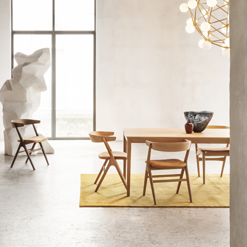 Sibast No. 9 spisestuestol - Polstret sæde