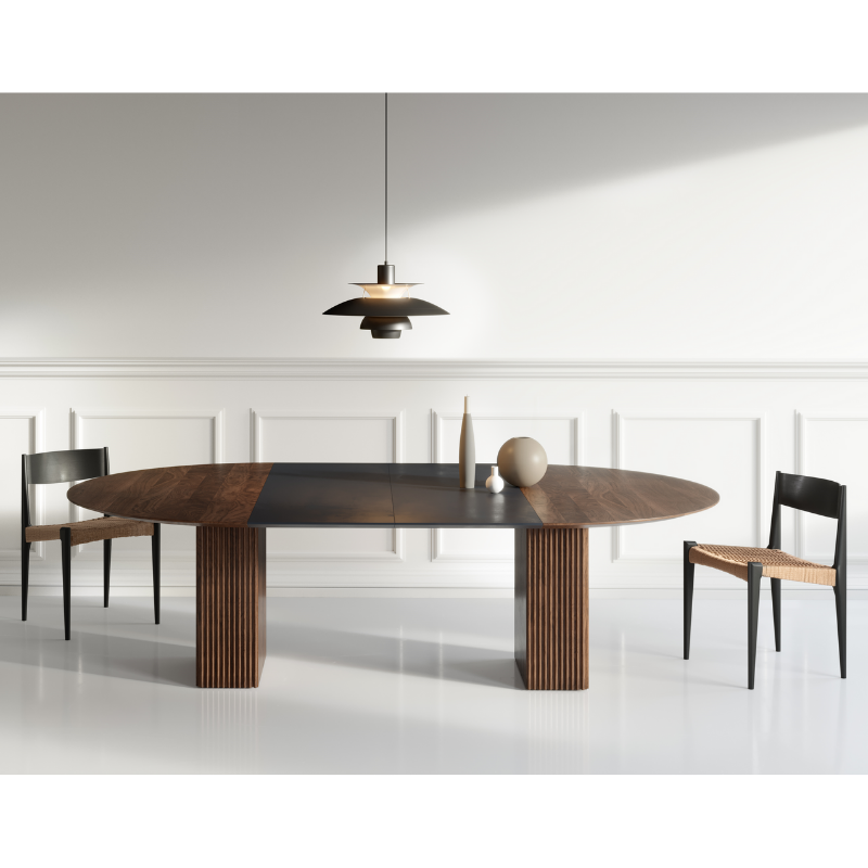 Dk3 TEN TABLE spisebord - Rundt - Eg/valnød